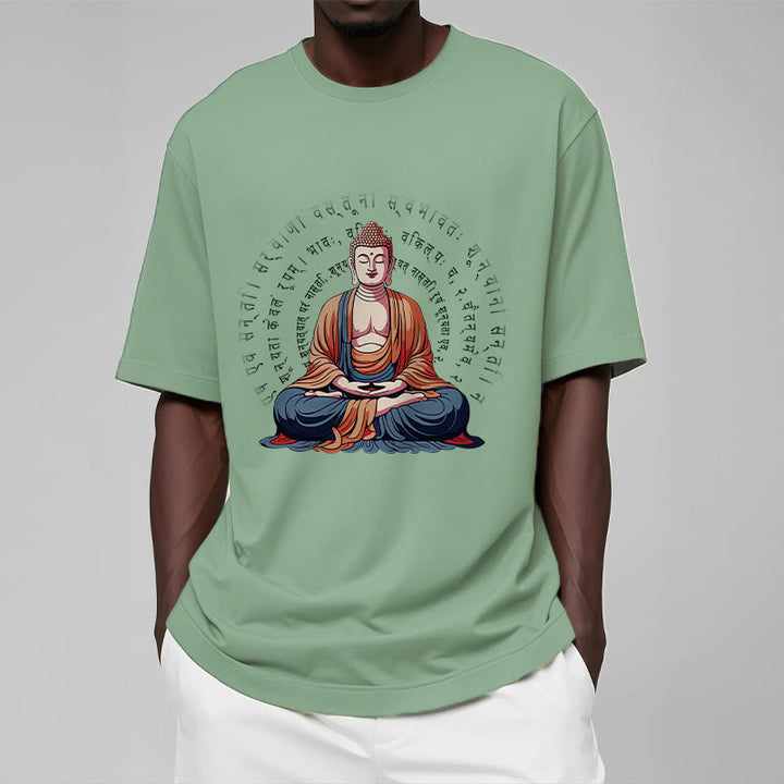 Buddha Stones Sanskrit Heart Sutra Form Is No Other Than Emptiness Tee T-shirt