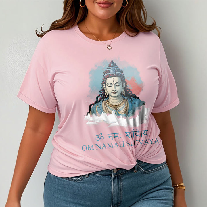 Buddha Stones Sanskrit OM NAMAH SHIVAYA Colorful Clouds Tee T-shirt