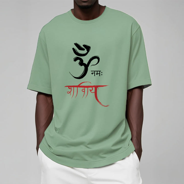 Buddha Stones OM NAMAH SHIVAYA Mantra Sanskrit Tee T-shirt