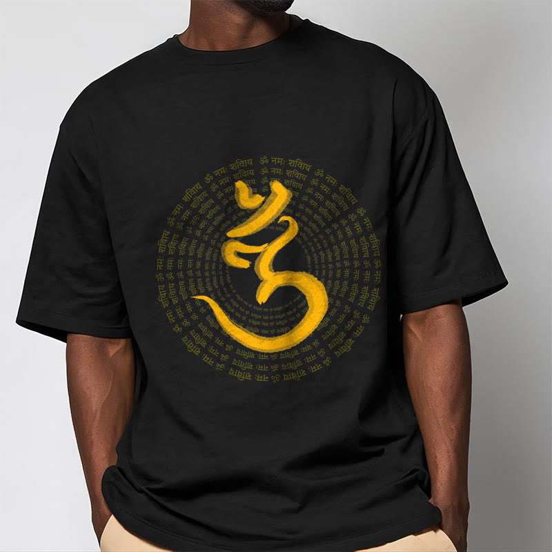 Buddha Stones 108 OM NAMAH SHIVAYA Mantra Sanskrit Tee T-shirt