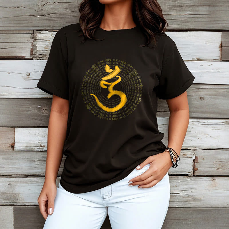 Buddha Stones 108 OM NAMAH SHIVAYA Mantra Sanskrit Tee T-shirt