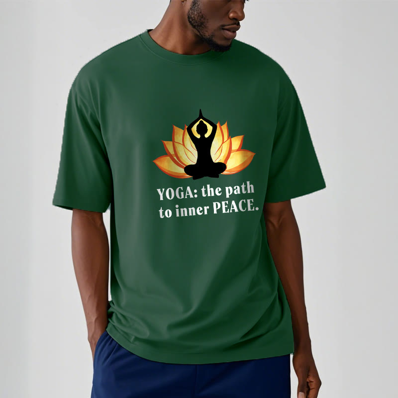 Buddha Stones Yoga The Path To Inner Peace Lotus Tee T-shirt