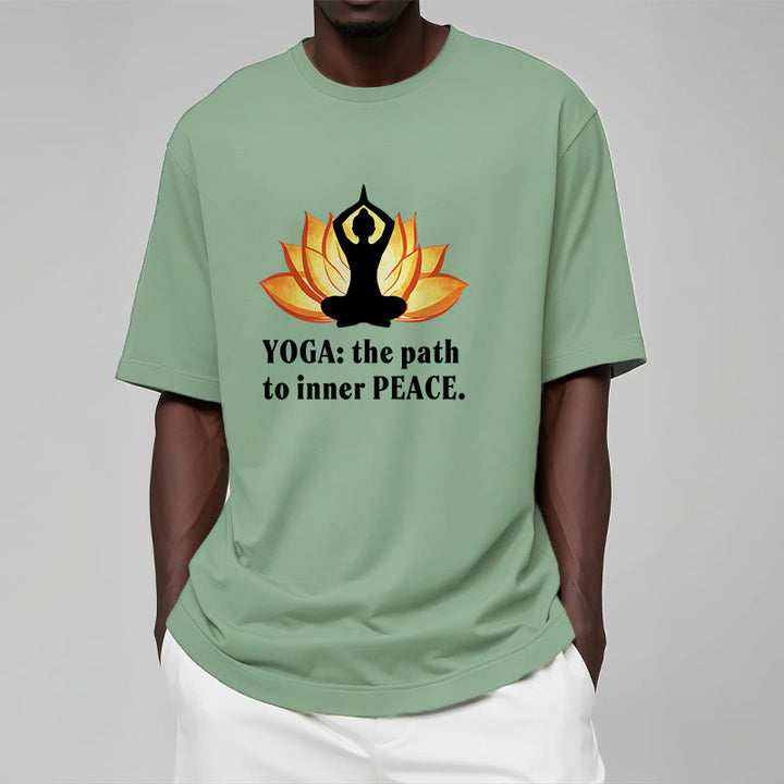 Buddha Stones Yoga The Path To Inner Peace Lotus Tee T-shirt