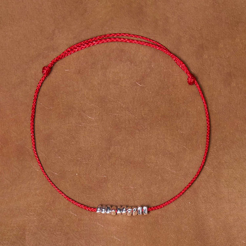 Buddha Stones Handmade 925 Sterling Silver Small Pieces Protection Braided Ultra-Thin Rope Bracelet - image 12