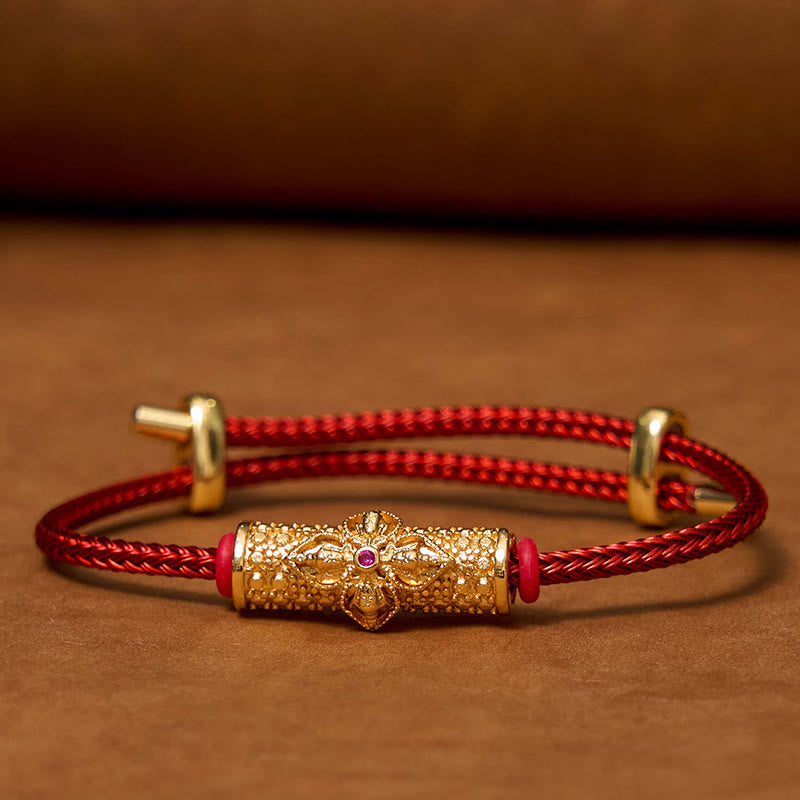 Buddha Stones Copper Luck Red String Bracelet