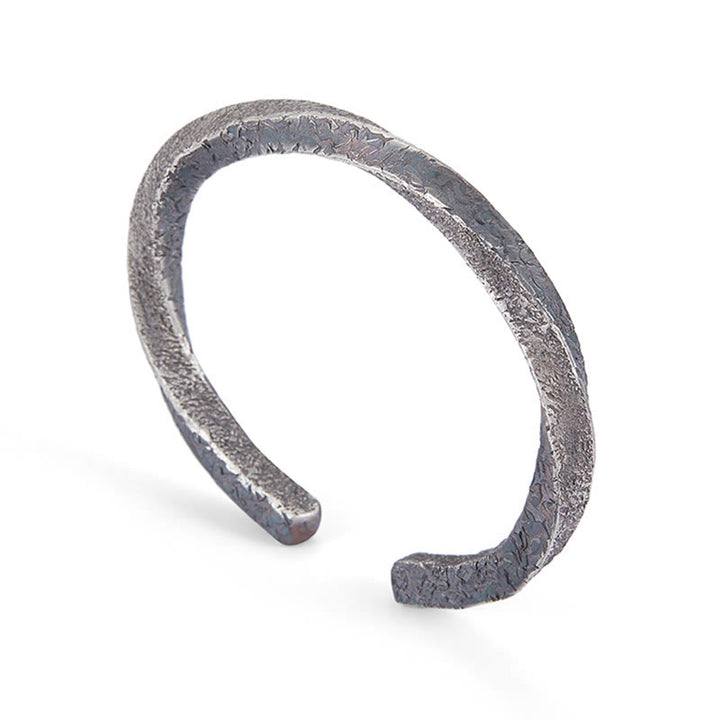 Buddha Stones Retro 999 Sterling Silver Möbius Loop Eternal Love Cuff Bracelet Bangle - image 3