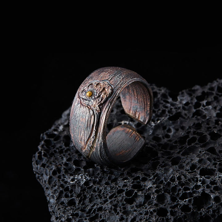 Buddha Stones Retro 999 Sterling Silver Copper Adjustable Protection Ring - Inner Perimeter 62.5-65mm - image 0