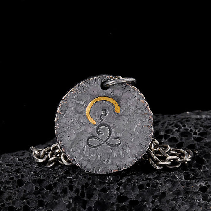 Buddha Stones 999 Sterling Silver 999 Gold 925 Sterling Silver Buddha Statue Lotus Necklace Pendant - 999 Sterling Silver(Lotus&Buddha) - image 0