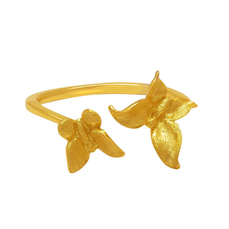 Buddha Stones 925 Sterling Silver Butterfly Love Ring - image 10