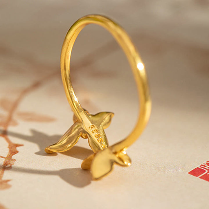 Buddha Stones 925 Sterling Silver Butterfly Love Ring - image 7