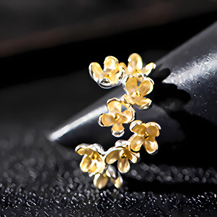 Buddha Stones 925 Sterling Silver Osmanthus Fragrans Ring - image 9