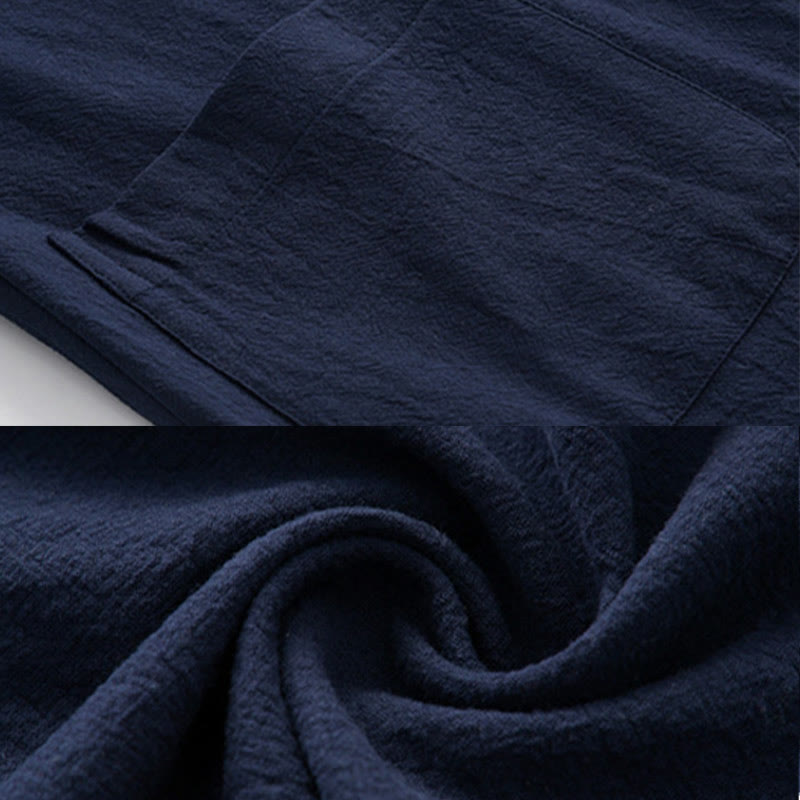 Buddha Stones Frog-Button Tang Long Sleeve Shirt Pants Men's Suit - image 12