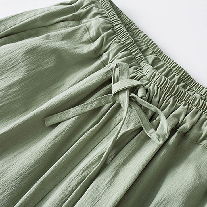 Buddha Stones Frog-Button Three Quarter Sleeve Shirt Pants Men's Suit - image 10