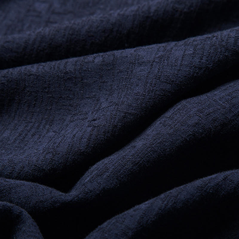 Buddha Stones Solid Color Chinese Tang Suit Cotton Linen Jacket Men Clothing - image 21