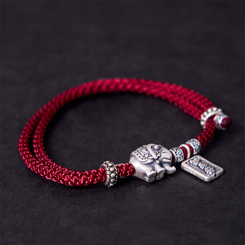 Buddha Stones 925 Sterling Silver Elephant Safe And Well Amulet Charm Strength Bracelet - image 17