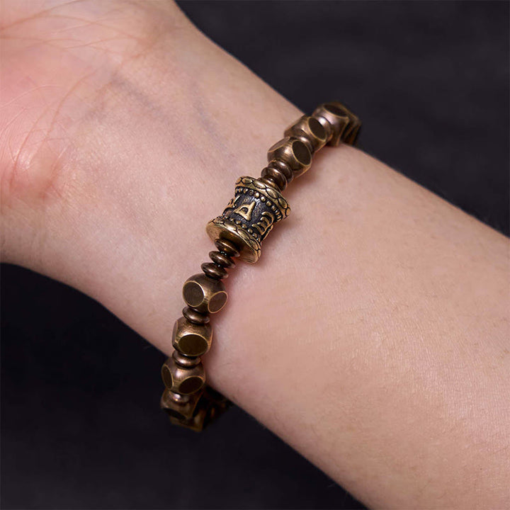Buddha Stones "Wishing You Balance and Strength" Brass Amulet Bracelet Includes Gift Message Card - image 14