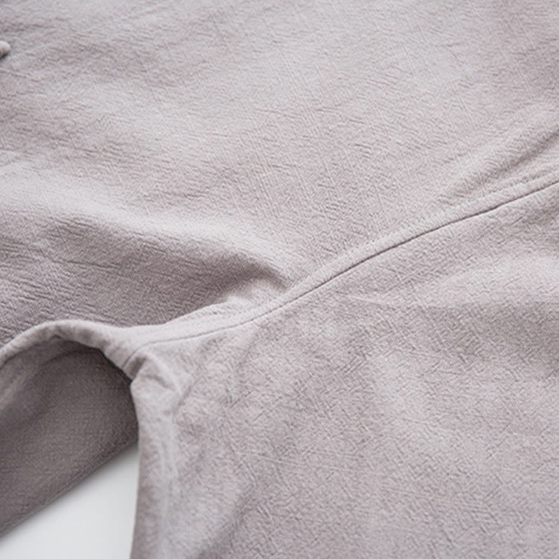 Buddha Stones Tang Frog-Button Long Sleeve Shirt Cotton Linen Men's Clothing - image 23