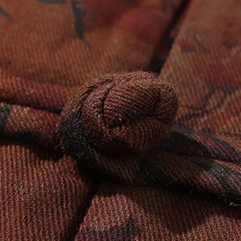 Buddha Stones Frog-Button Chinese Tang Suit Long Shirt Cotton Men Jacket Clothing - image 22