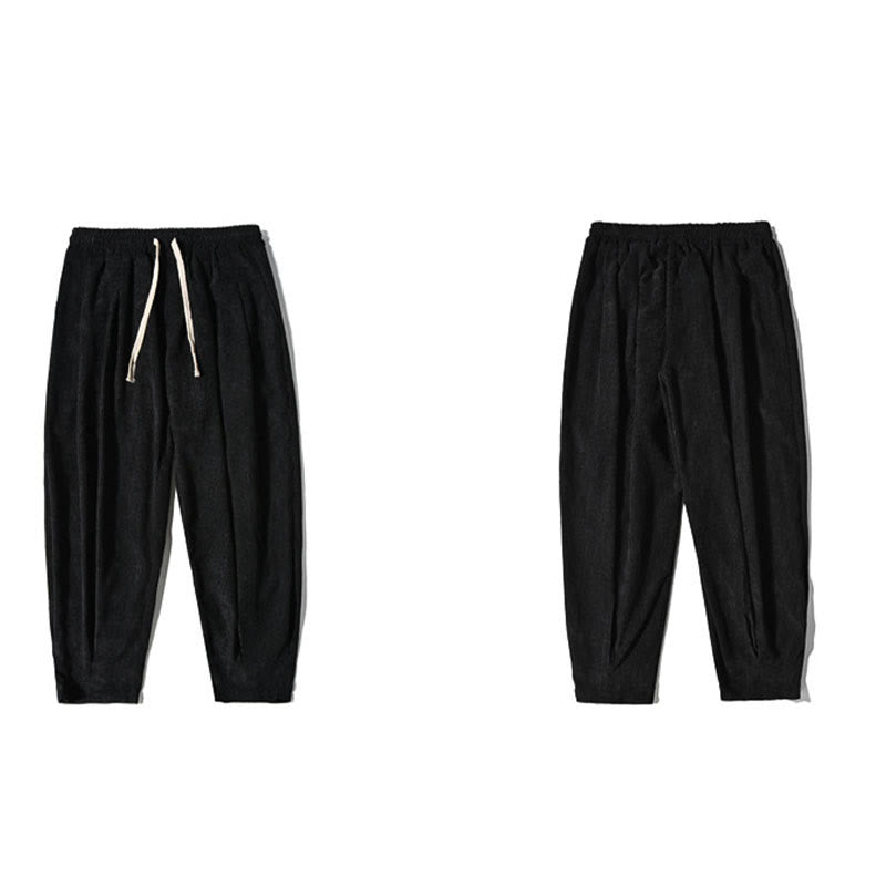 Buddha Stones Casual Plain Cotton Bloomer Men's Pants With Pockets - image 8