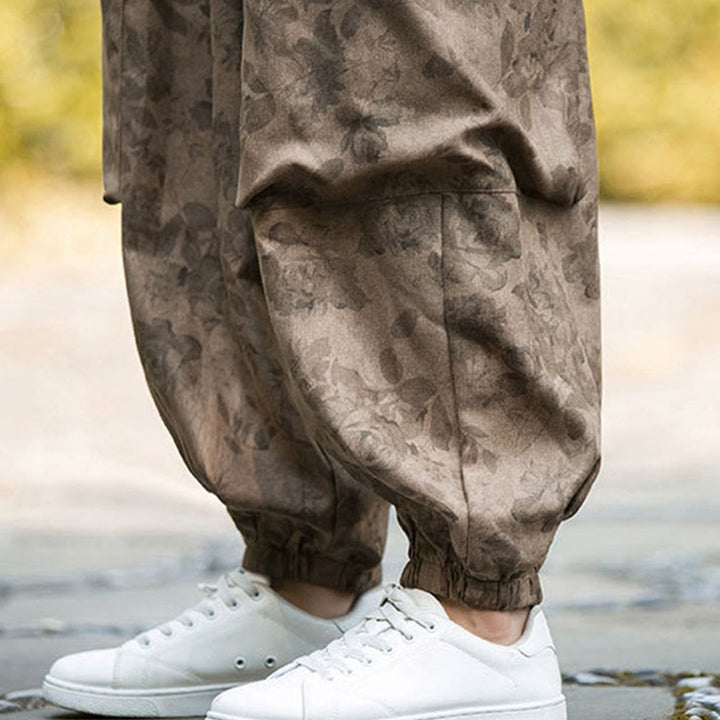 Buddha Stones Casual Flower Corduroy Cotton Men's Pants With Big Pockets - image 13