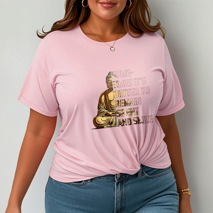 Buddha Stones Sometimes Its Better To Remain Silent And Smile Tee T-shirt - image 12