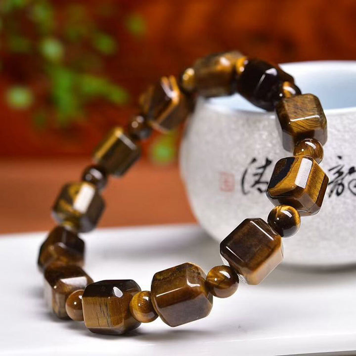 Buddha Stones Tiger Eye Protection Bracelet