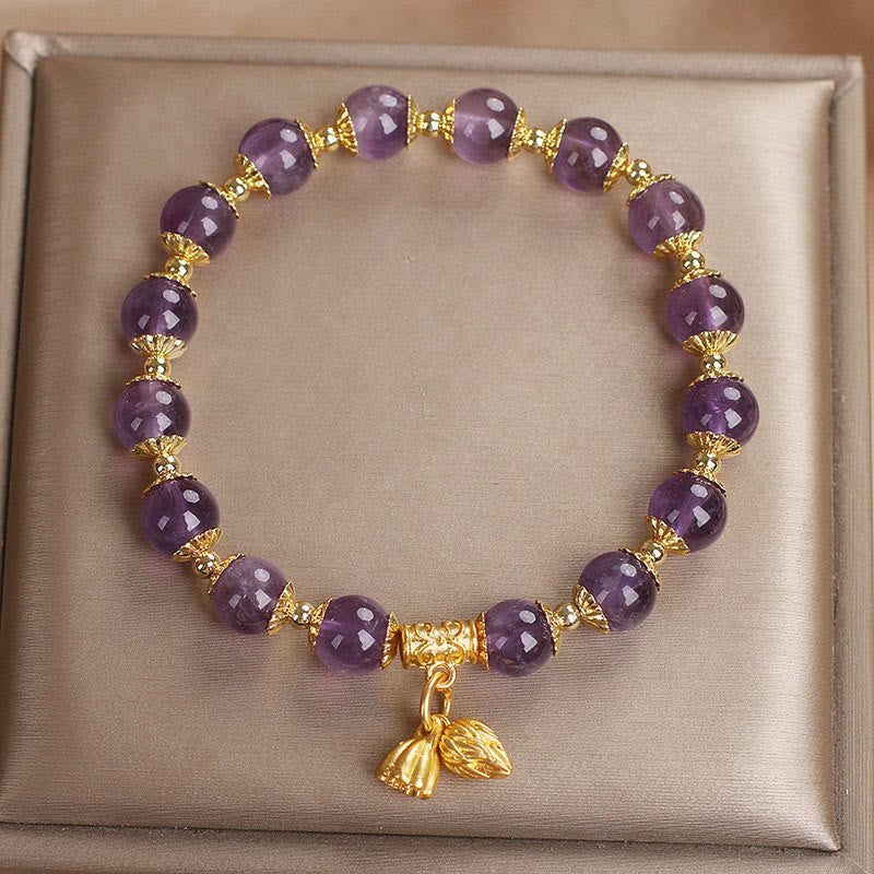 Buddha Stones Amethyst Increases Nobility Bracelet