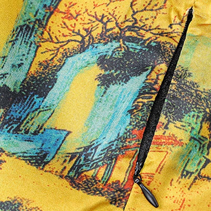 Buddha Stones Vintage Embroidery Plum Blossom Pattern Double-Sided Wear Vest - image 5