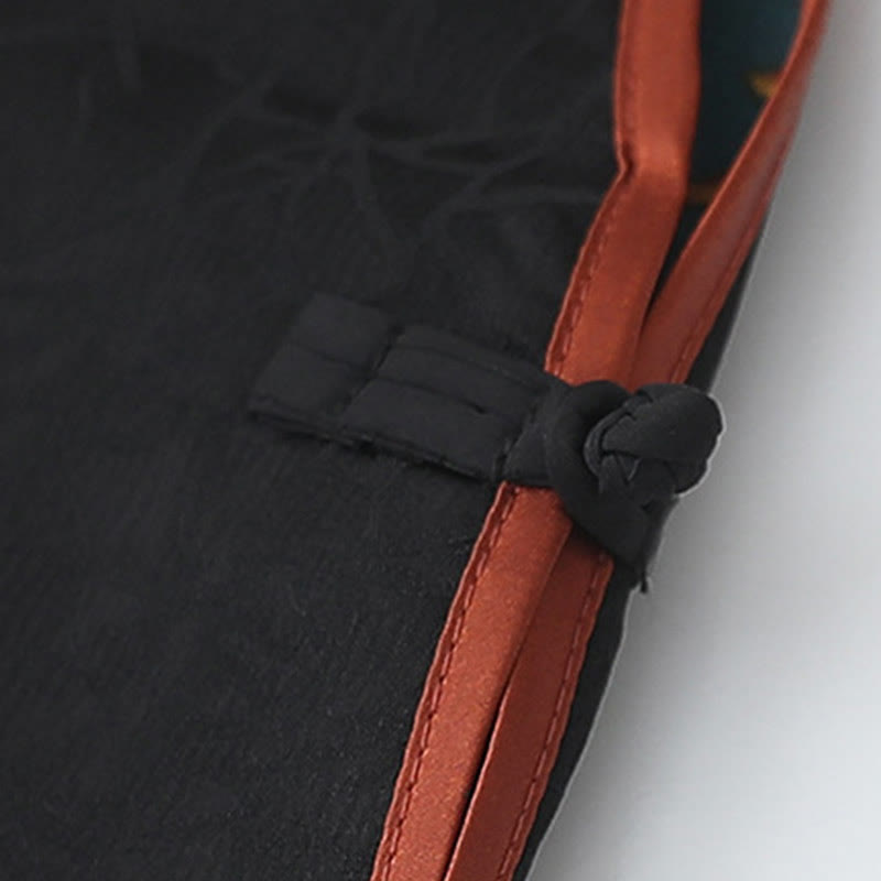 Buddha Stones Vintage Embroidery Jacquard Weave Flower Pattern Vest - image 6