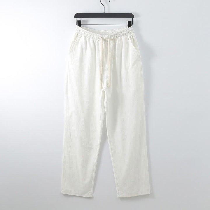 Buddha Stones Cross-Collars Cotton Tang Suit Hanfu Top Pants Clothing Men's Set - image 19