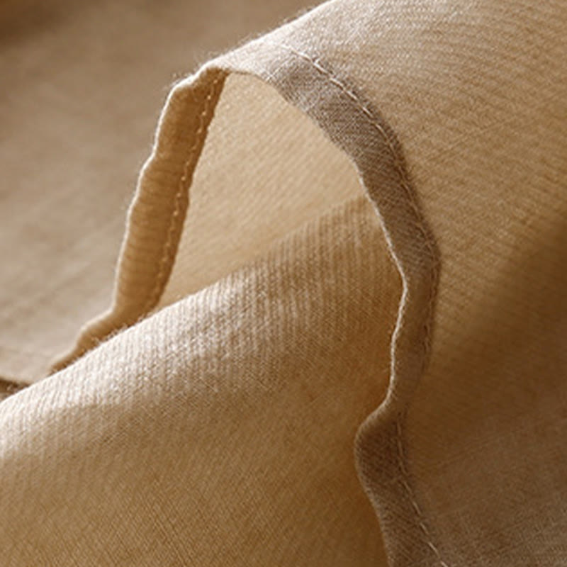 Buddha Stones Round Neck Casual Blouse Embroidery Long Sleeve Shirt Cotton Linen Top Women's Shirts - image 13