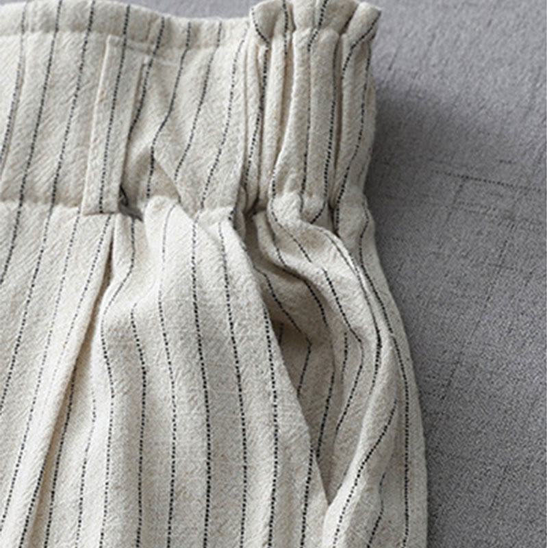 Buddha Stones Vertical Striped High Waist Wide Leg Pants With Pockets - image 4