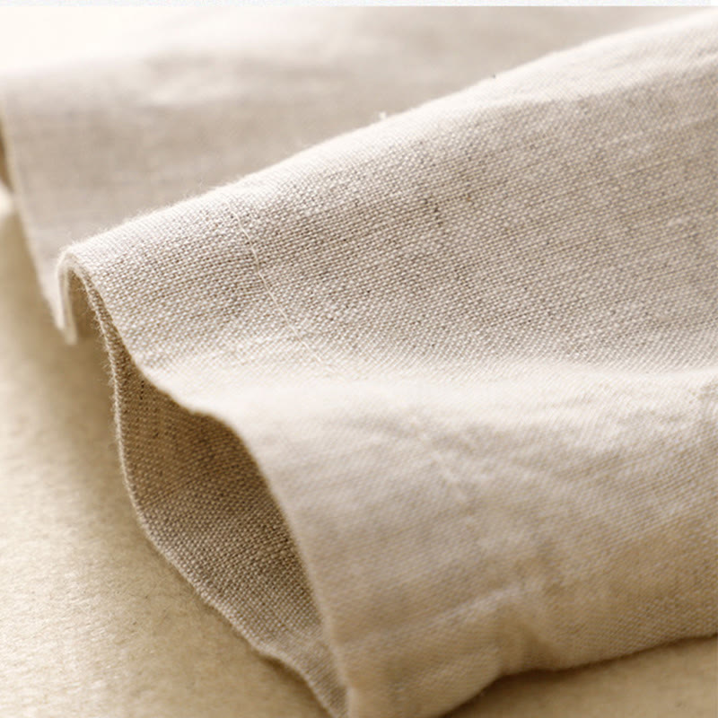 Buddha Stones Vintage High Waist Lace-up Cotton Linen Harem Pants With Pockets - image 31