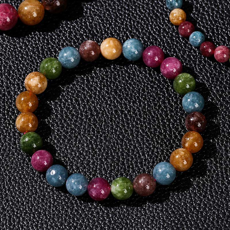 Buddha Stones Multicolor Tourmaline Positive Bracelet