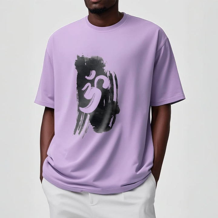 Buddha Stones OM Ink Background Cotton Tee T-shirt - image 14