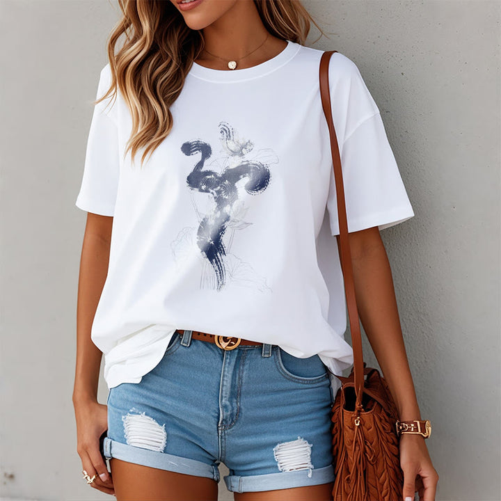Buddha Stones OM Lotus Flower Background Cotton Tee T-shirt - image 2