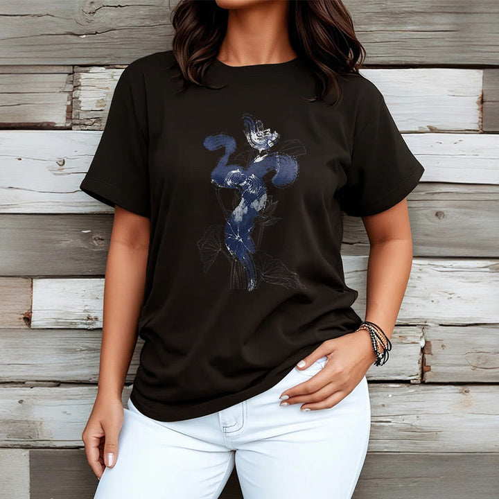Buddha Stones OM Lotus Flower Background Cotton Tee T-shirt - image 5