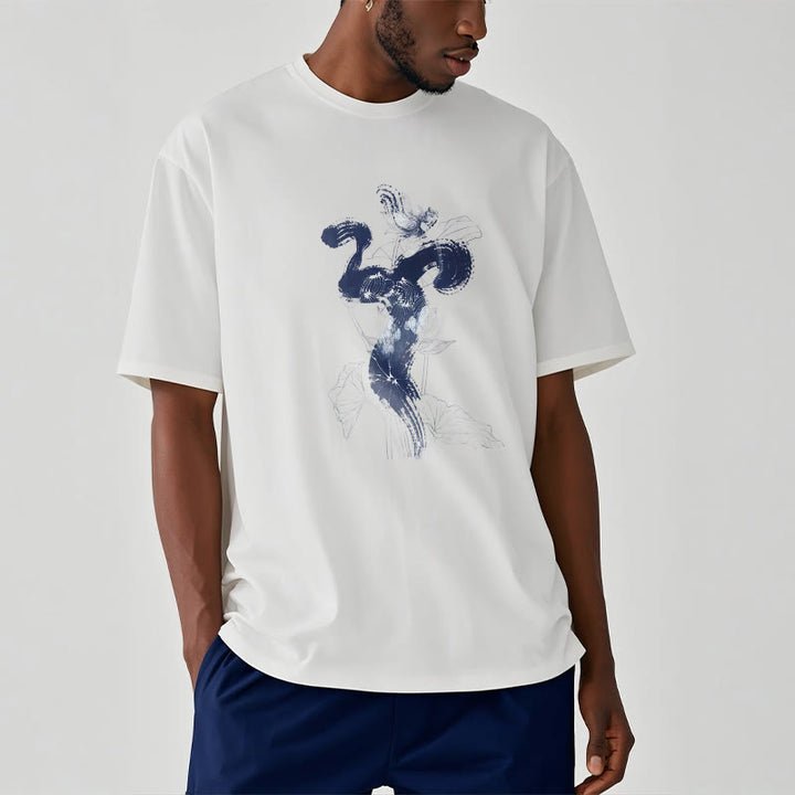 Buddha Stones OM Lotus Flower Background Cotton Tee T-shirt - image 2