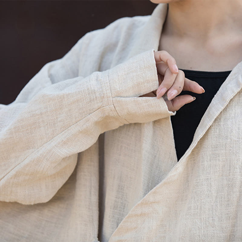 Buddha Stones Meditate Ramie Cotton Clothing - image 1