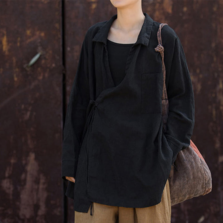 Buddha Stones Meditate Ramie Cotton Clothing - image 23