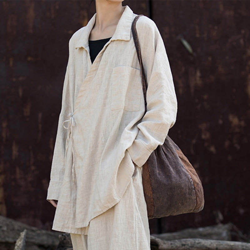 Buddha Stones Meditate Ramie Cotton Clothing - image 14