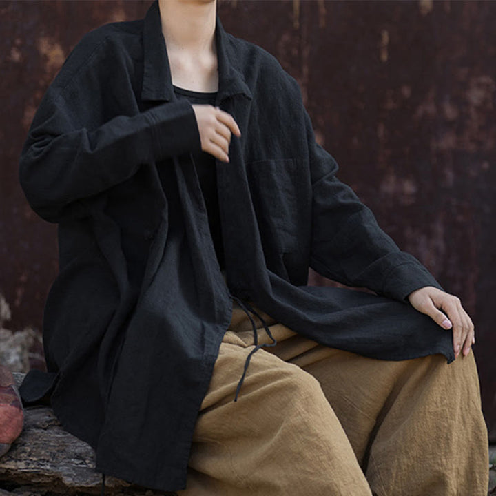 Buddha Stones Meditate Ramie Cotton Clothing - image 28