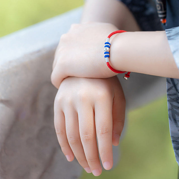 Buddha Stones Red String Chinese Characters Protection Bracelet