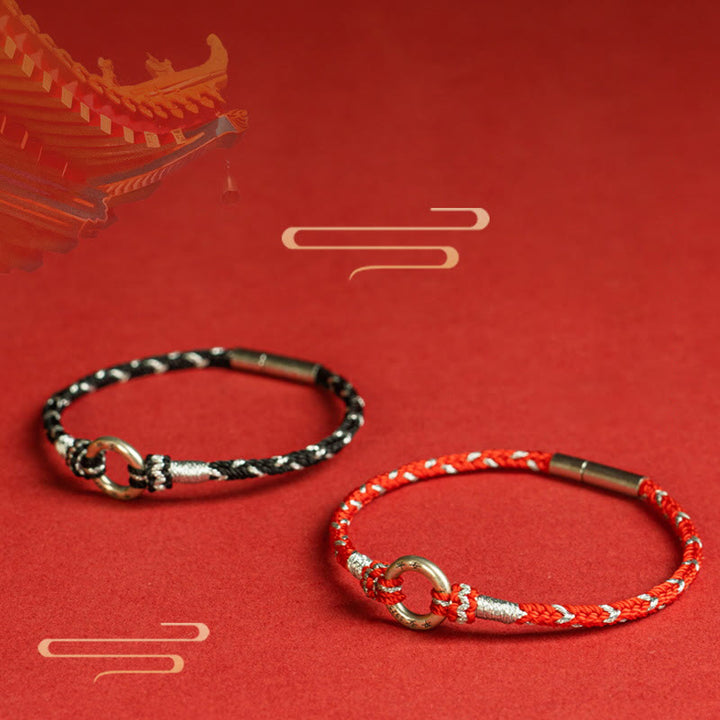 Buddha Stones Red String 925 Sterling Silver Safe Luck Bracelet