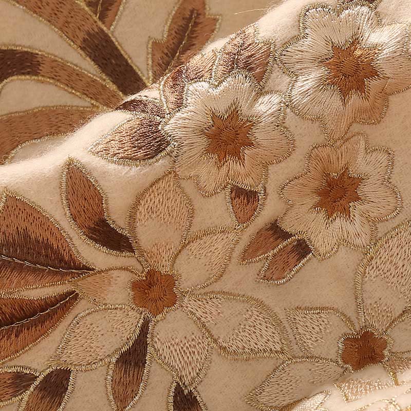 Buddha Stones Wool Shawl Begonia Embroidery Tassel Winter Cozy Travel Scarf Wrap - image 10