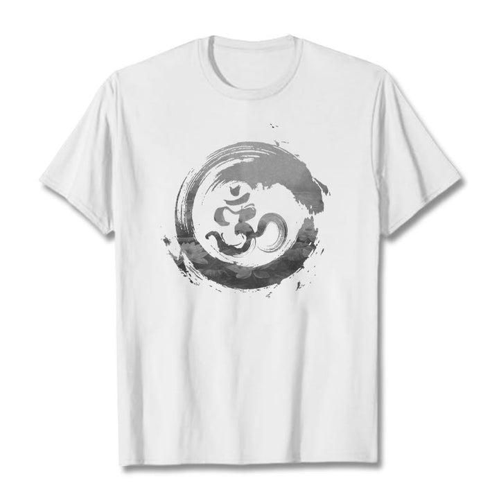 Buddha Stones Om Lotus Cotton Tee T-shirt