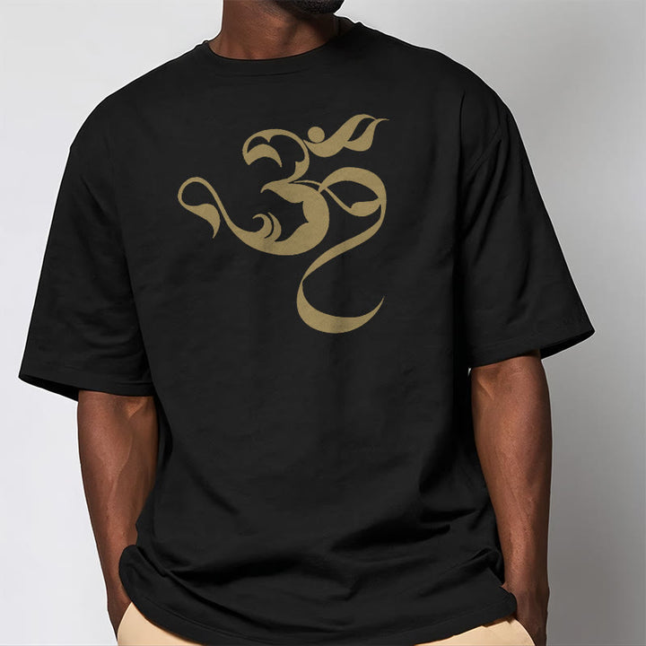 Buddha Stones Om Figure Design Cotton Tee T-shirt - image 2