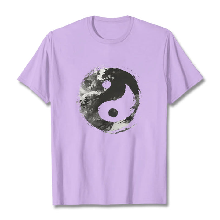 Buddha Stones Yin Yang Cotton Tee T-shirt - Plum - 2XL - image 17