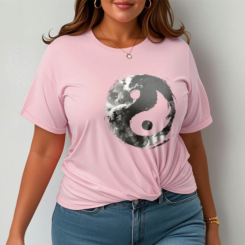 Buddha Stones Yin Yang Cotton Tee T-shirt