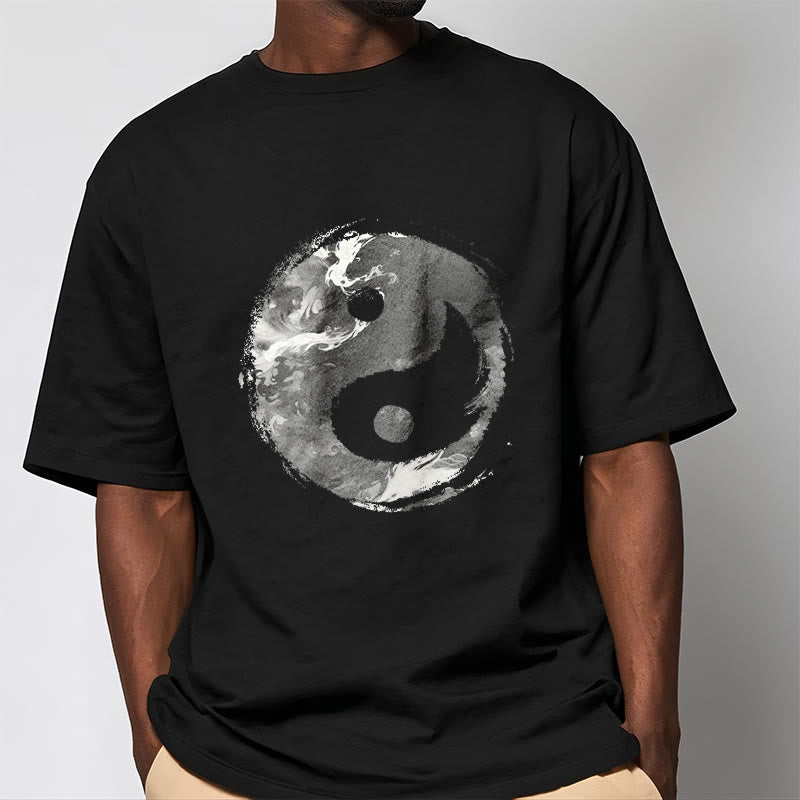 Buddha Stones Yin Yang Cotton Tee T-shirt